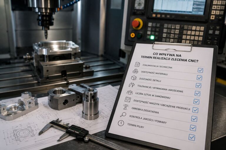 Co wpływa na termin realizacji zlecenia CNC